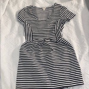 J.Crew striped mini dress